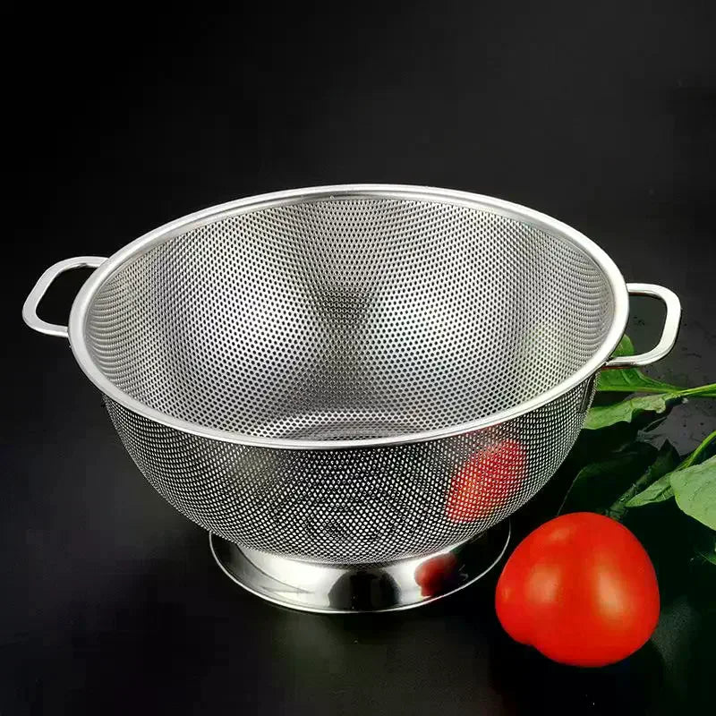 Stainless Steel Colander Fine Mesh Pasta & Veggie Strainer Kitchen Colander Strainer QXL
