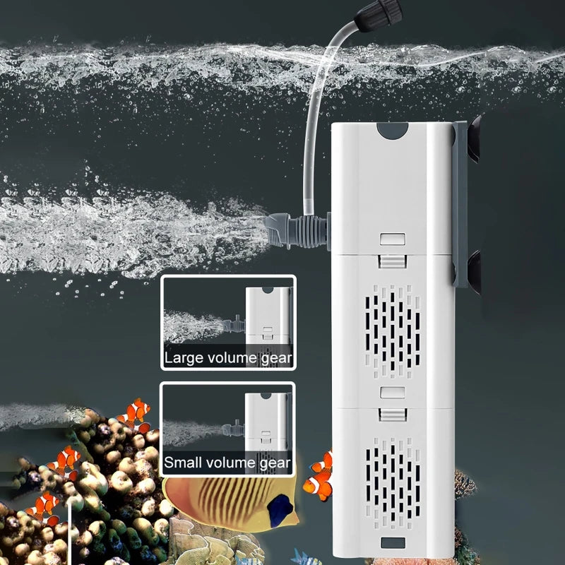 Aquarium Hang-On Filter Pump | Silent, Multi-Function 220V Aquarium Filter Pump QXL