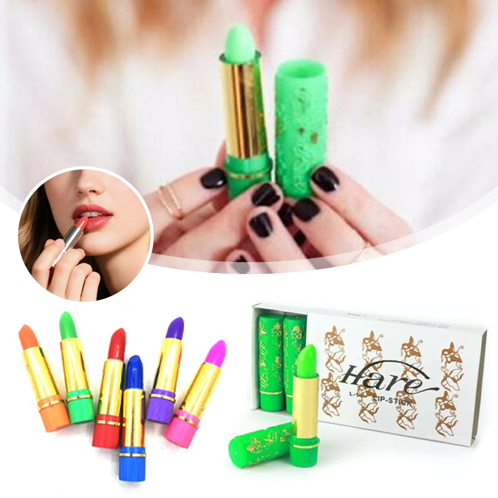 6-Pack Color-Changing Moisturizing Lipstick Set | Butterfly Tube Color-Changing Lipstick QXL