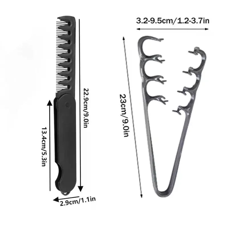 2-Pack Wide-Tooth Texture Styling Comb | All Hair Types Hair Styling Comb QXL