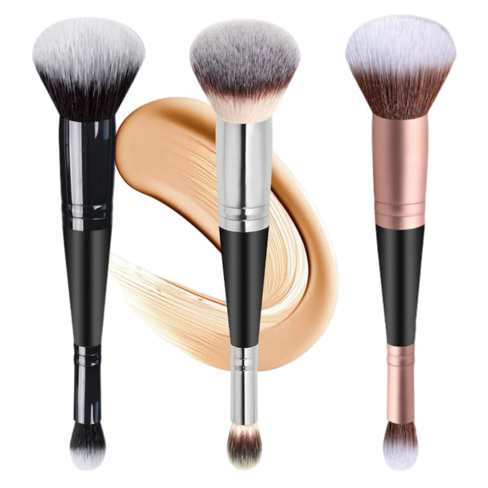 2-in-1 Double-Ended Makeup Brush | Foundation, Blush & Concealer Makeup Brush QXL