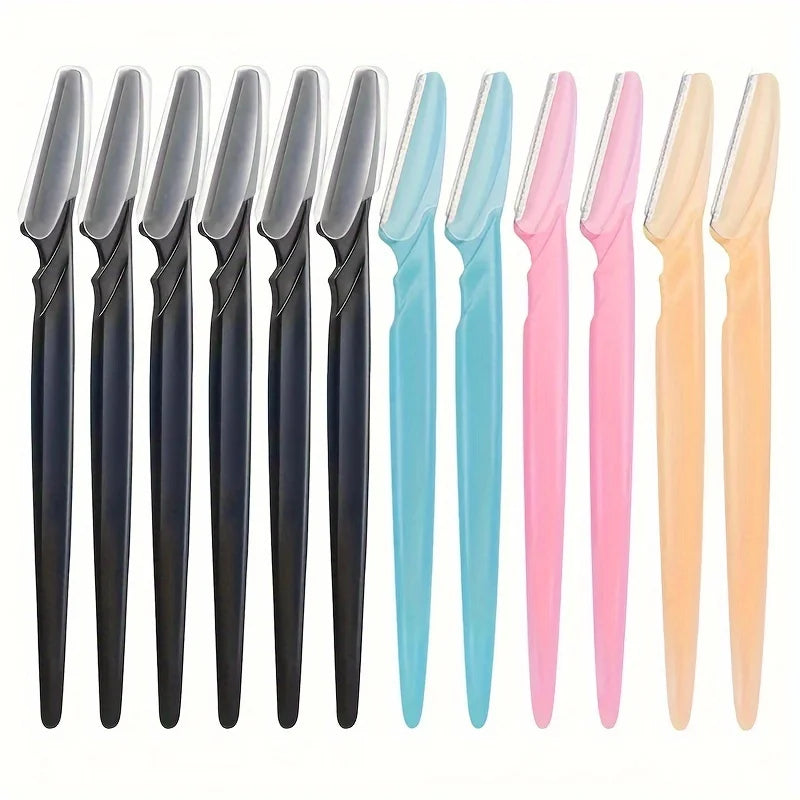 Eyebrow Razor Kit 5/6/12Pcs – Precision Facial Hair Trimmer Eyebrow Razor Kit QXL M7 12Pcs-Mix