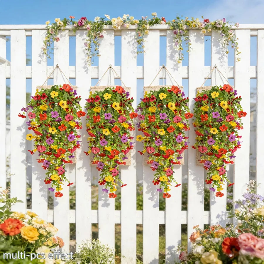 UV Resistant Artificial Flower Vine – 45 Blooms Indoor Outdoor Artificial Flower Vine QXL