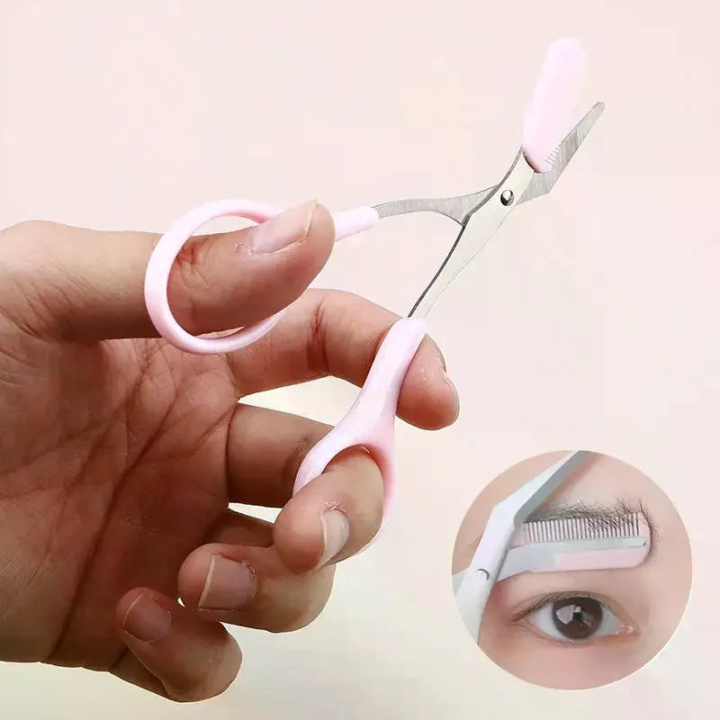 Stainless Steel Eyebrow Scissors with Comb | Brow Trimmer Eyebrow Trimmer Scissors QXL