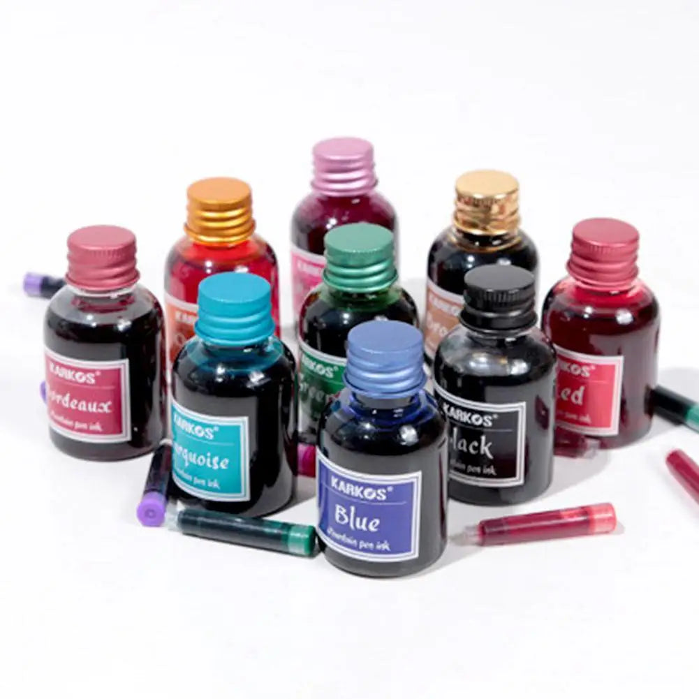30ml Colorful Fountain Pen Ink Bottle | Smooth Liquid Refill Fountain Pen Ink QXL