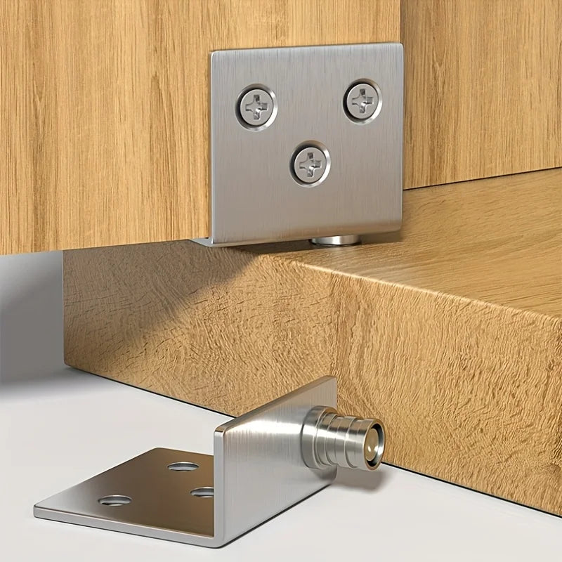 Stainless Steel Hidden Pivot Hinge | Cabinet Door Upper & Lower Cabinet Pivot Hinge QXL