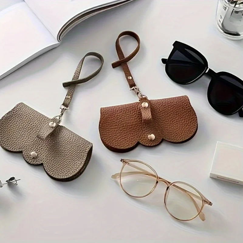 PU Leather Glasses Pouch | Retro Sunglasses Clip Case Eyewear Storage Case QXL