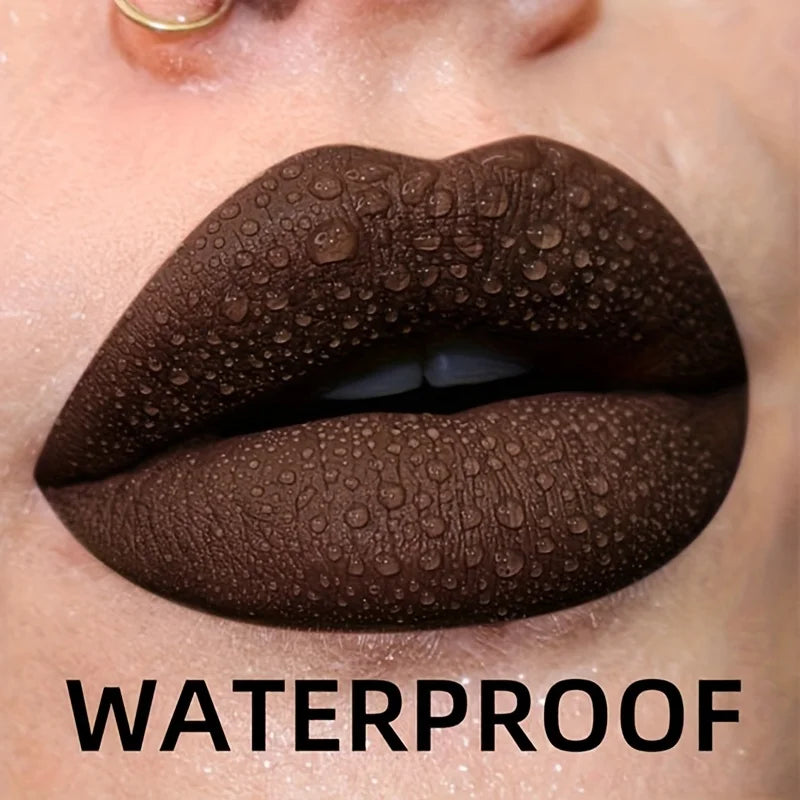 BEAUTY GLAZED Matte Dark Brown Lipstick | Long-Lasting Matte Lipstick QXL