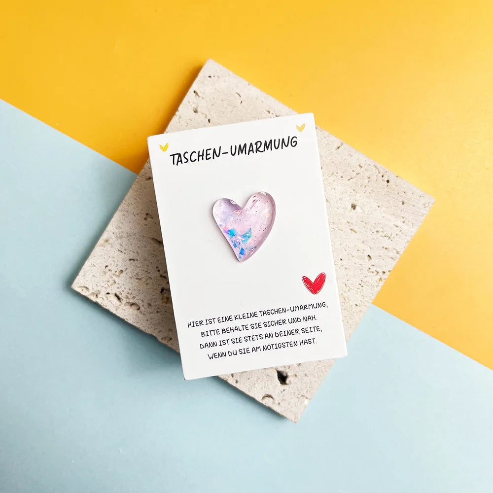 Heart Pocket Hug Tokens with Encouragement Cards | 8–40 Pack Party Favour Token QXL