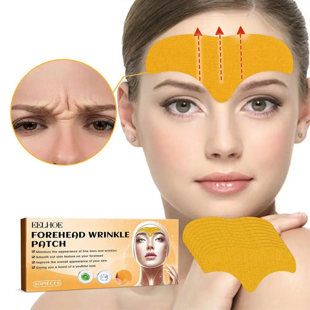 10-Pack Forehead Wrinkle Patches | Collagen Gel Facial Mask Wrinkle Gel Patches QXL