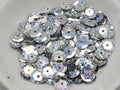 2000 Hologram Cup Round Sequins 10mm Silver & Gold Paillettes Craft Sequins QXL Silver