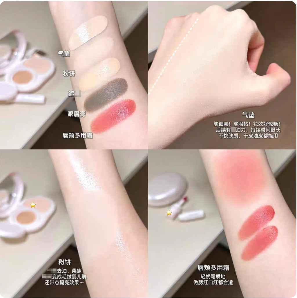 Judydoll All-in-One Face Palette | Cushion, Blush & Concealer Multi-Use Face Palette QXL