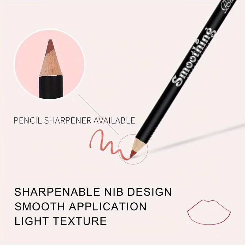 12-Pc Matte Lipstick & Lip Liner Set | Long-Lasting Waterproof Lip Cosmetics Set QXL
