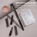 6-Piece Double-Ended Travel Makeup Brush Set with Box Makeup Brush Set QXL Black