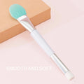 Double-Ended Silicone Face Mask Brush | Soft Dual-Tip Silicone Mask Brush QXL Green