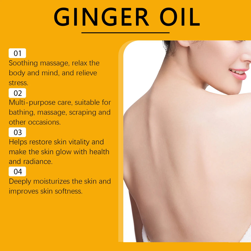 Ginger Body Massage Essential Oil | Firms & Nourishes Skin Body Massage Oil QXL