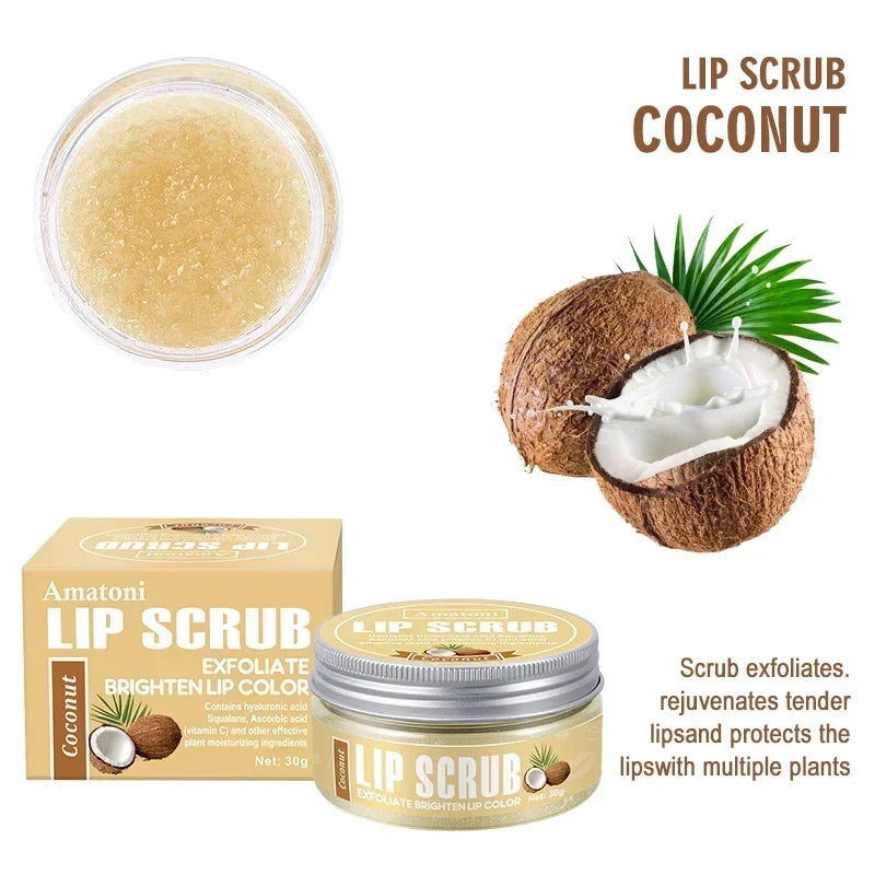 Exfoliating Lip Scrub 30g | Raspberry Vanilla Coconut Watermelon Lip Scrub QXL