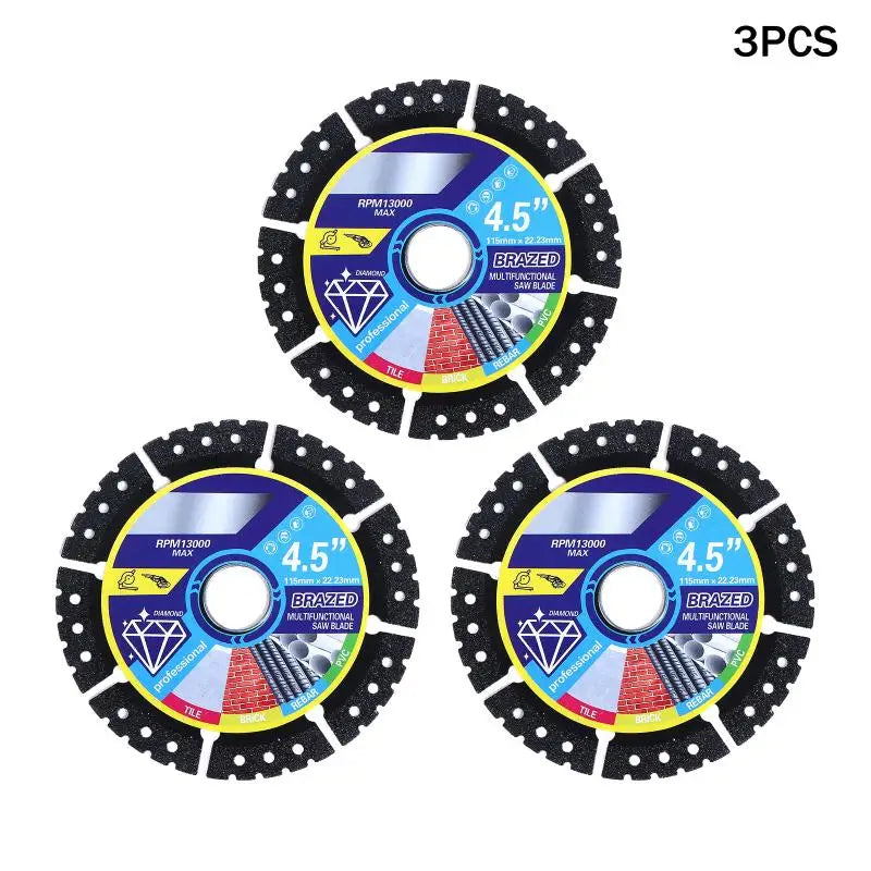 115mm Diamond Cutting Disc | Angle Grinder Blade Steel & Stone Diamond Cutting Disc QXL 3PCS