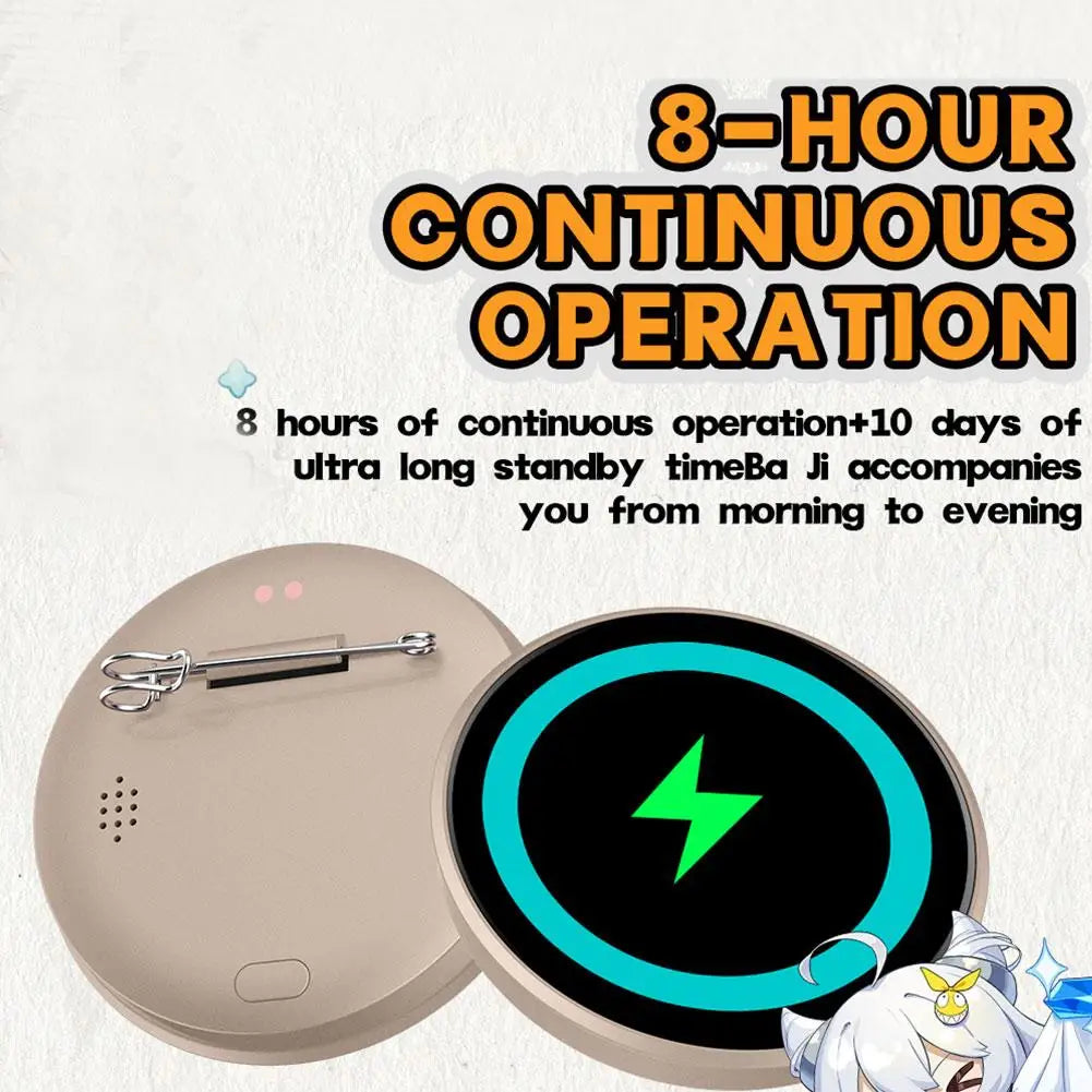 BW01 Electronic Badge – 1.85" HD Round Display & Bluetooth 5.4 Smart Wearable Badge QXL