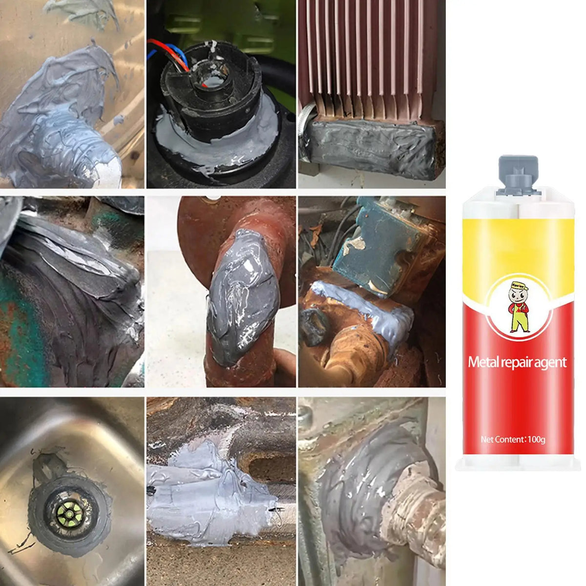 Heavy-Duty Metal Repair Adhesive | Cold Weld Casting Glue Metal Repair Adhesive QXL