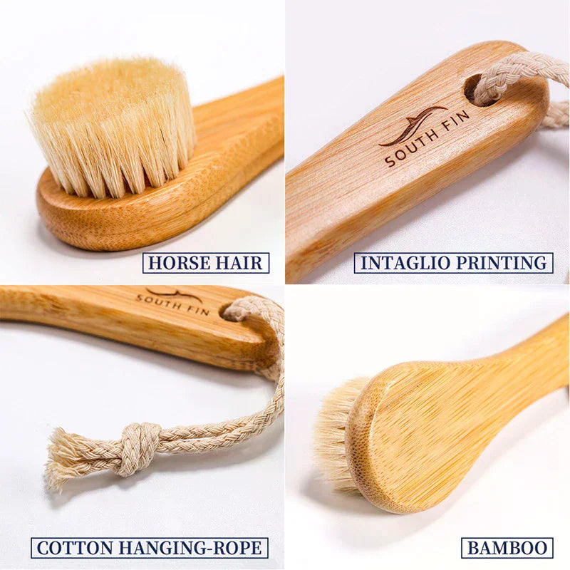 Bamboo Horsehair Facial Cleansing & Exfoliating Brush Facial Cleansing Brush QXL