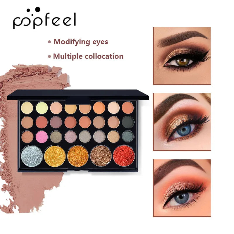 POPFEEL 29/40 Color Eyeshadow Palette | Matte & Shimmer Eyeshadow Palette QXL