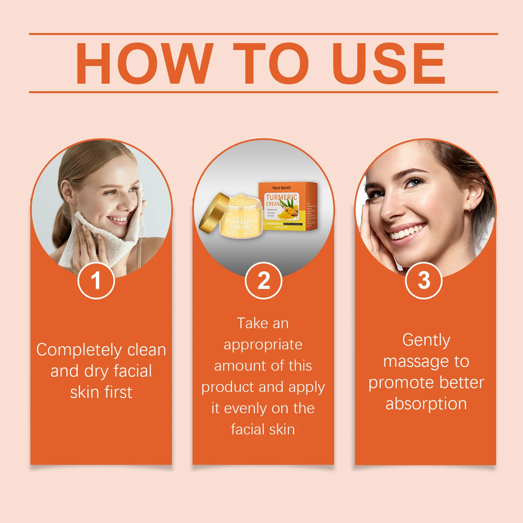 Turmeric Face Cream – Hydrating & Brightening Moisturizer Face Moisturizer Cream QXL