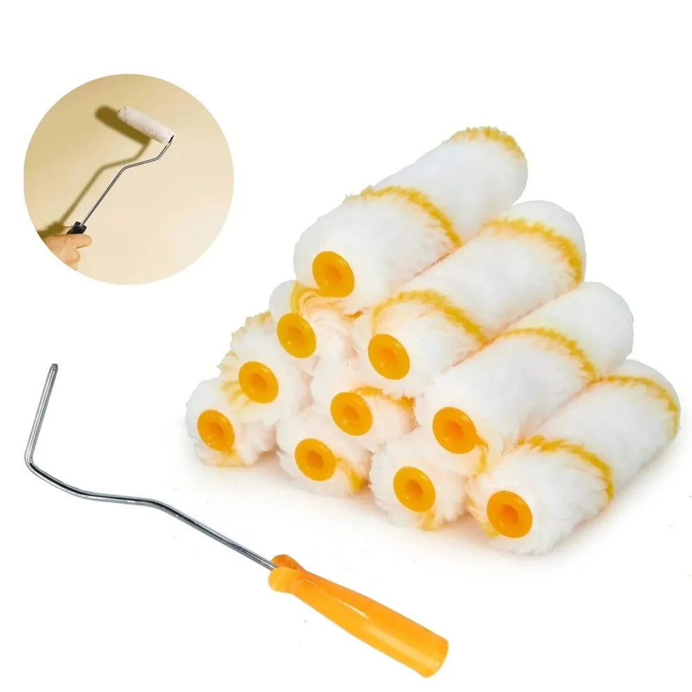 10-Pack Mini Paint Roller Refills | Dense Bristles for Walls Paint Roller Refills QXL