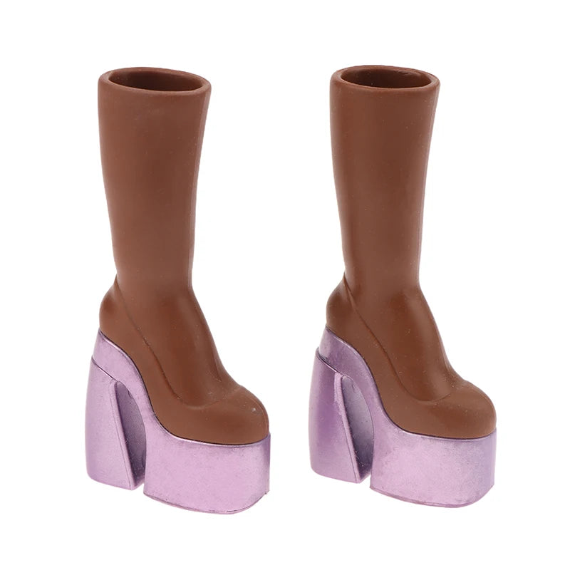 Mini 1:12 Doll High Heel Boots | Dollhouse Dress-Up Accessory Doll Accessory QXL 1Pair