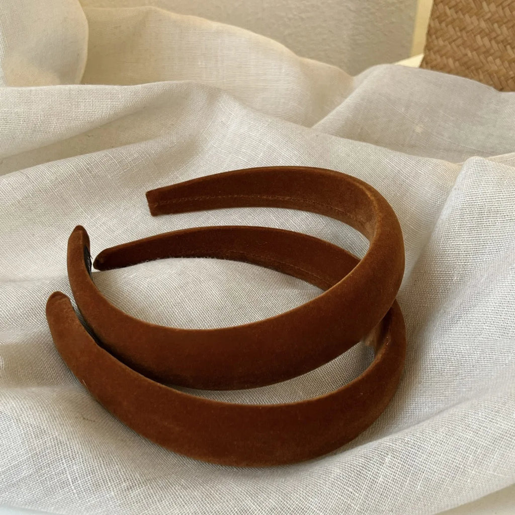 Velvet Pumpkin Orange Headband | Korean Style Hair Hoop Velvet Hair Headband QXL