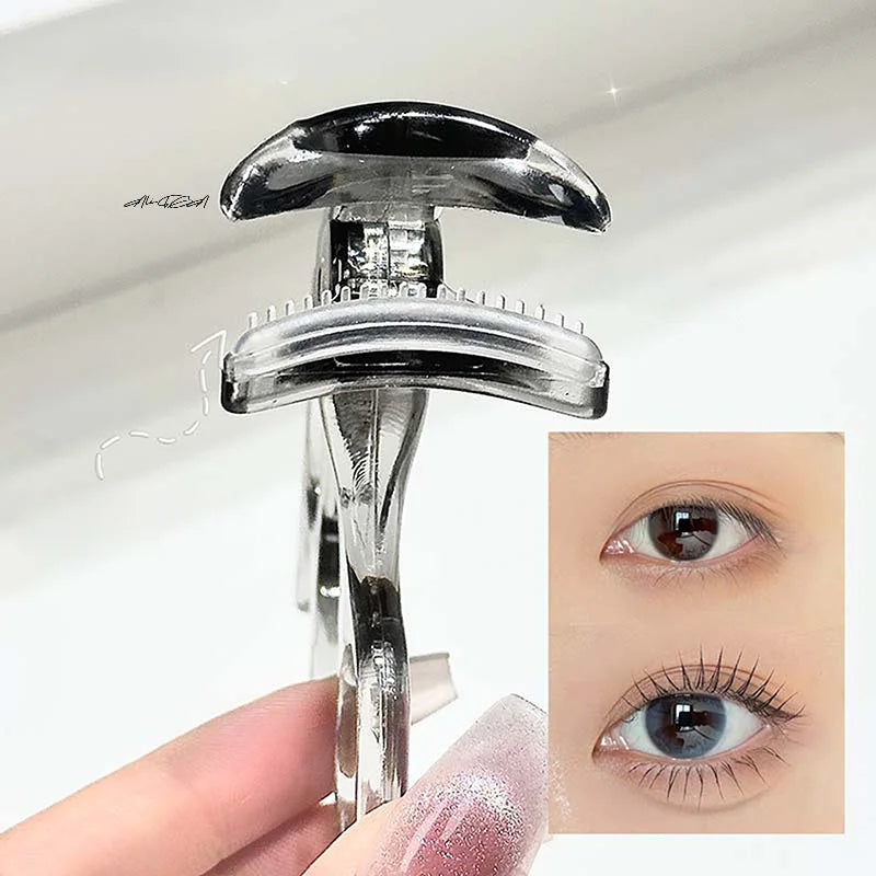 Wide-Angle Eyelash Curler with Comb | One-Clip Lash Tool Eyelash Curler QXL