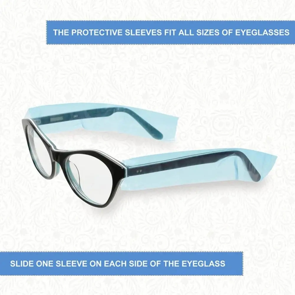 200-Pack Disposable Eyeglass Temple Covers | Hair Dye Protector Eyeglass Temple Covers QXL