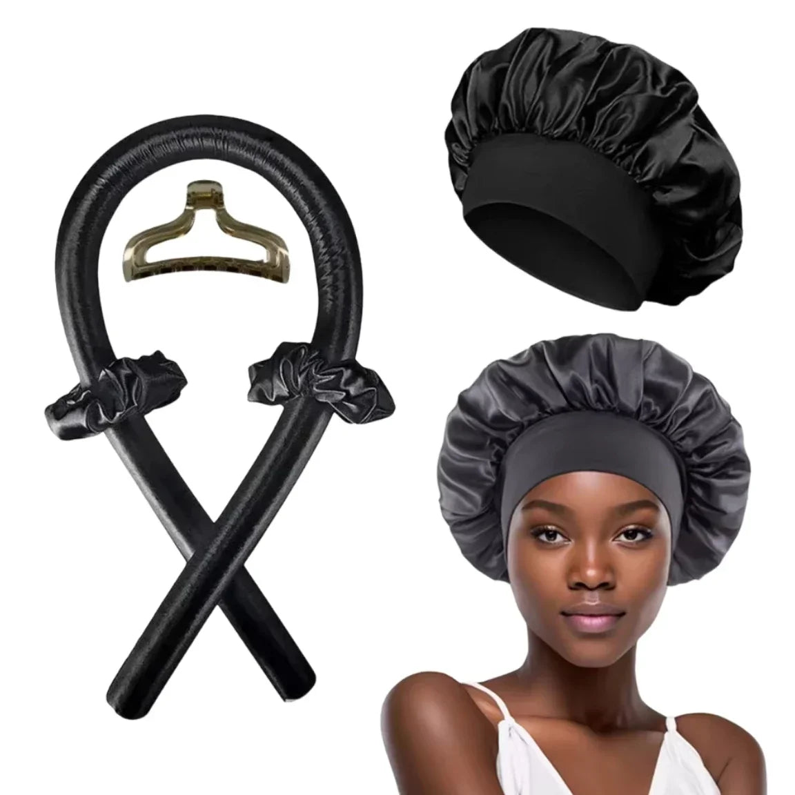 Heatless Curling Rod Headband | Overnight No-Heat Hair Curler Heatless Hair Curler QXL