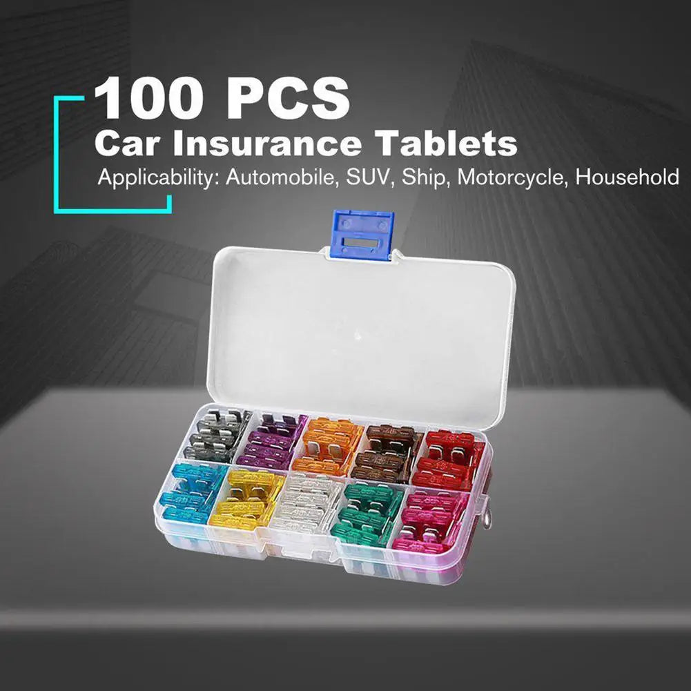 50/100-Pack Mini Blade Fuse Assortment Kit 2A–35A Car Boat Automotive Fuse Kit QXL