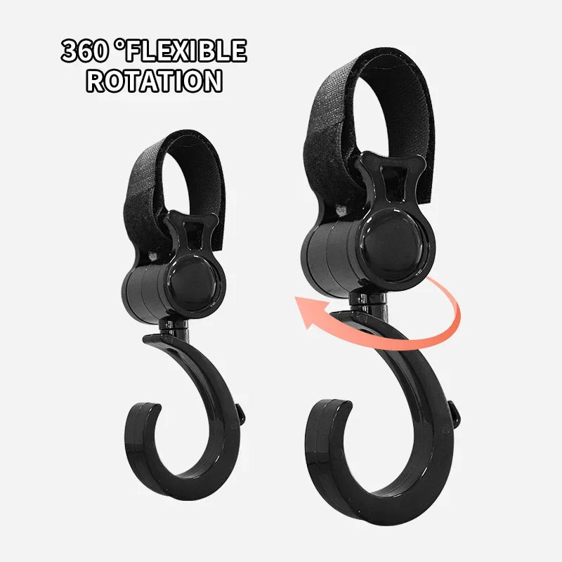 2-Pack Cartoon Stroller Hooks | Adjustable Bag & Umbrella Hook Stroller Hook Set QXL