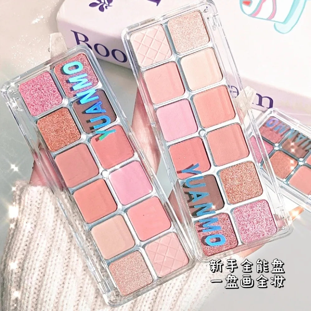 12-Color Glitter Eyeshadow Palette – Shimmer, Matte & Sparkle Eyeshadow Palette QXL