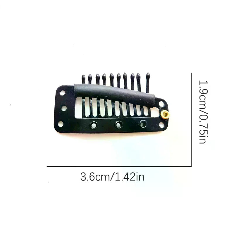10-Teeth Chunni Dupatta Clips with Safety Pin | Hijab Grip Hair & Fabric Clip QXL