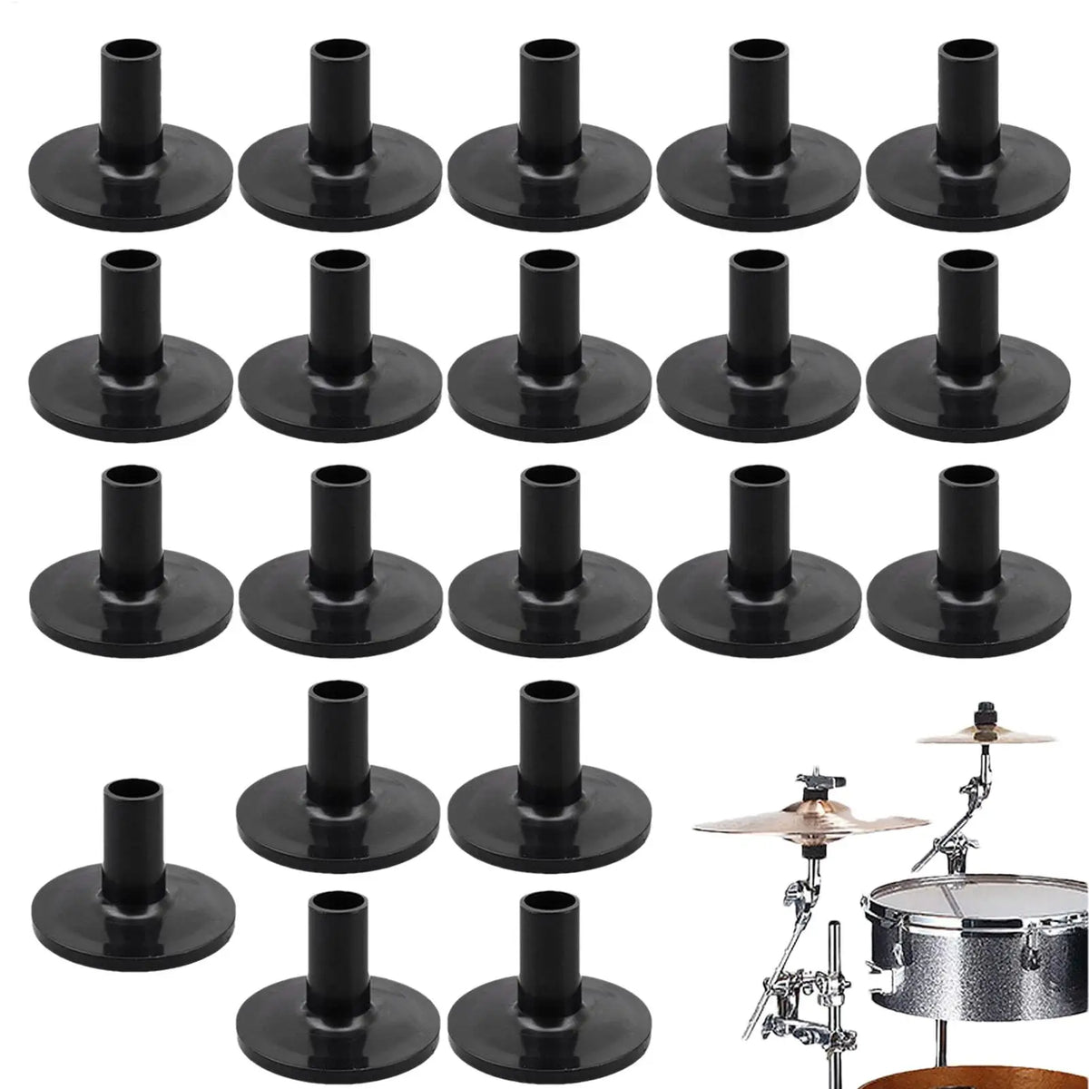 20-Pack Drum Cymbal Sleeves | ABS Flange Stand Holders Cymbal Stand Accessories QXL