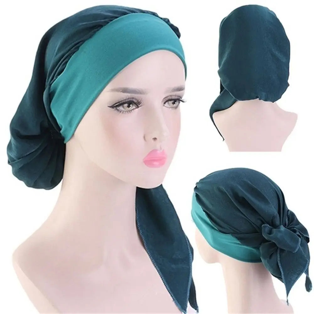 Adjustable Pre-Tied Printed Turban Head Wrap Cap | 12 Styles Turban Head Wrap QXL