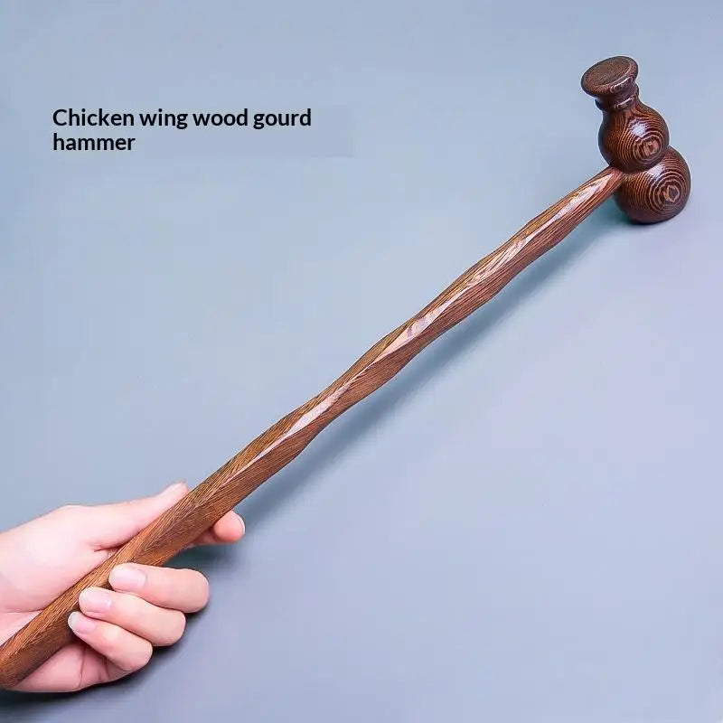 YOVIP Wooden Massage Hammer | Chicken Wing Wood Back Massager Wooden Massage Hammer QXL 2