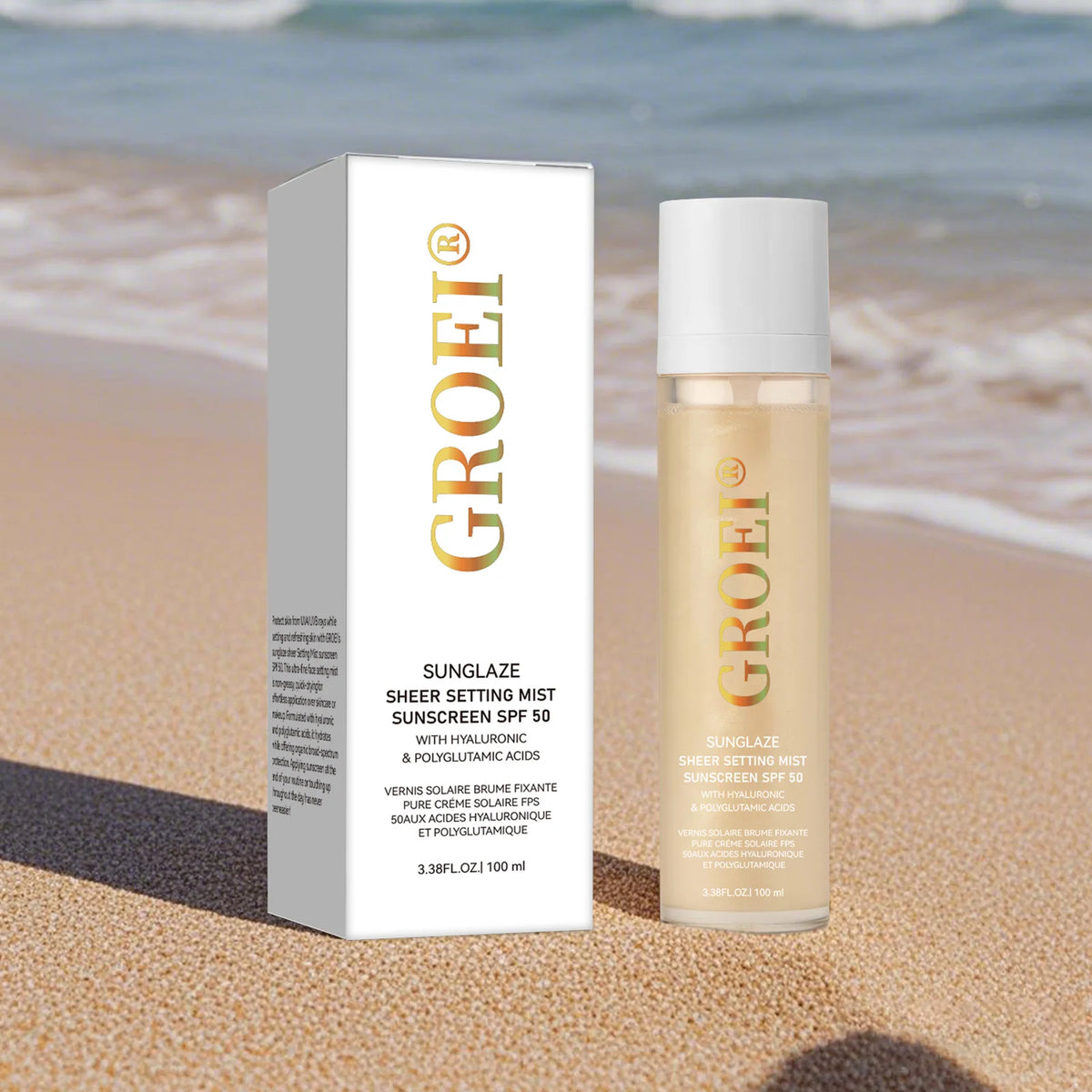 SPF 50 Sunscreen Setting Spray 100ml | Lightweight & Non-Greasy Sunscreen Setting Spray QXL