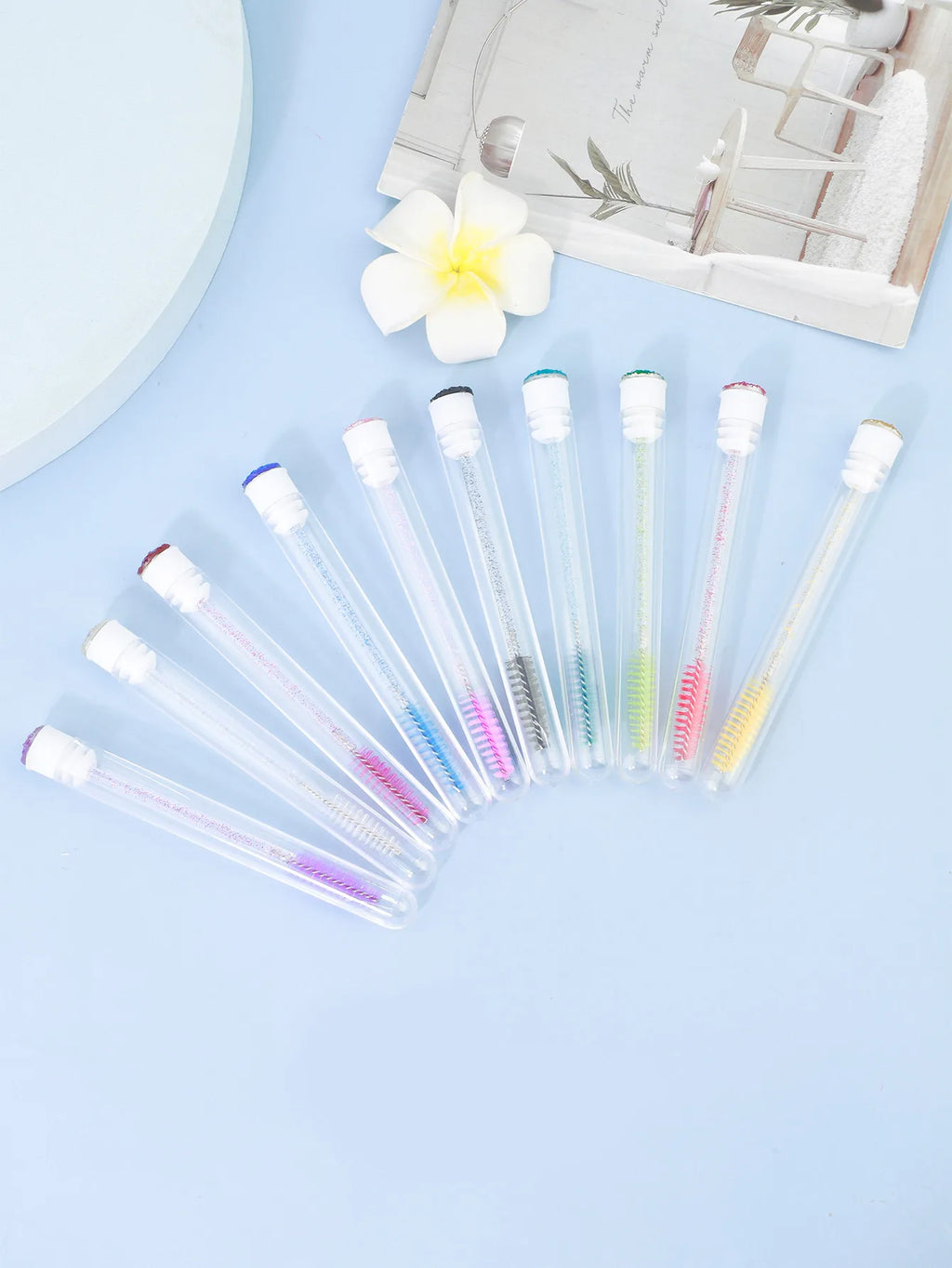 Disposable Crystal Mascara Wands & Eyebrow Comb – 5/10 Pack Disposable Mascara Wand QXL