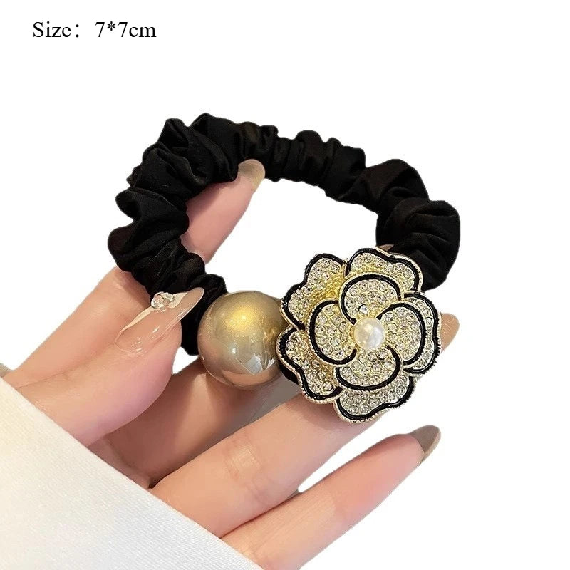 Flower Diamond Hair Bands Y2K Style | 1–2 Pc Set Rhinestone Hair Band QXL