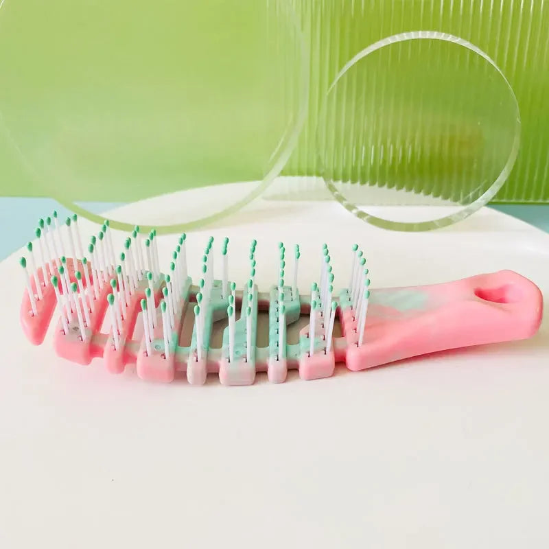 Gradient Hollow Hair Brush – Detangling Scalp Massage Comb Detangling Hair Brush QXL