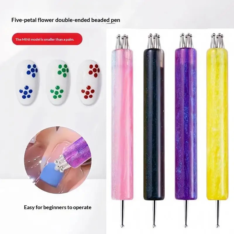 Double-End 5-Petal Flower Nail Dotting Pen | DIY Nail Art Nail Dotting Pen QXL