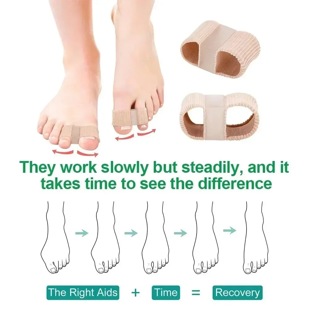 Silicone Two-Toe Separator & Straightener | Toe Corrector Toe Separator QXL