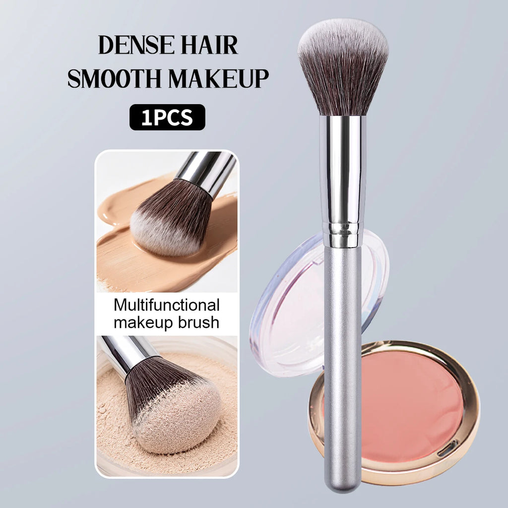 KOSSHOW Dome Makeup Brush – Foundation, Blush & Powder Dome Makeup Brush QXL Silver
