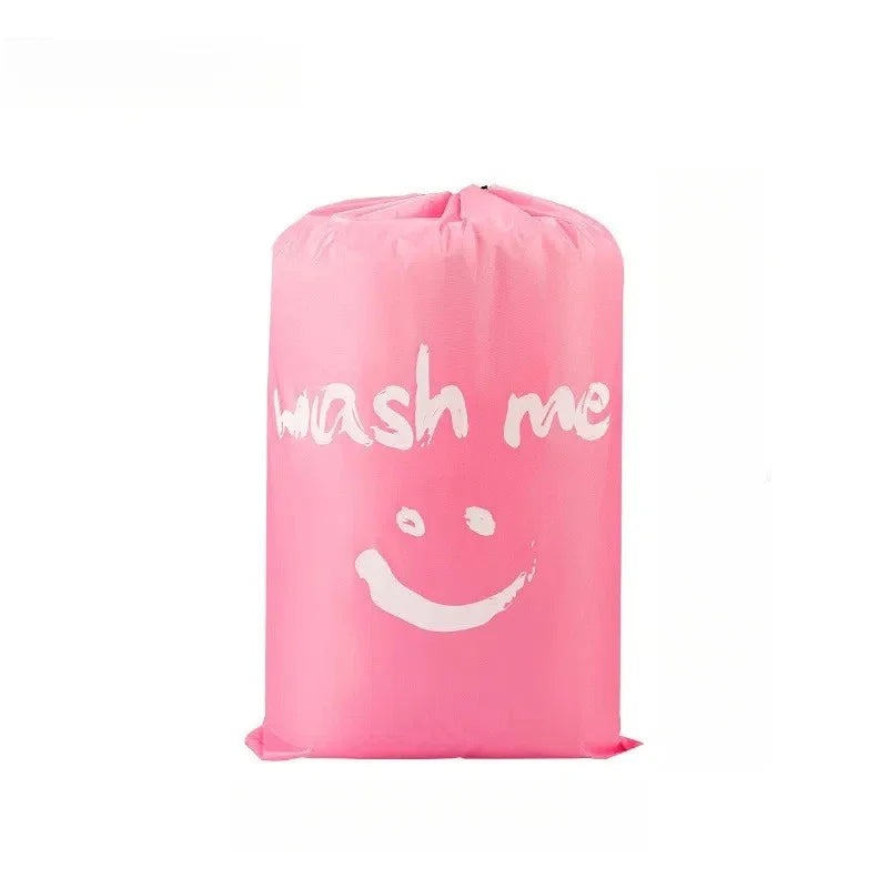 Large Travel Laundry Bag | Oxford Drawstring 24×36" Organizer Laundry Storage Bag QXL Pink