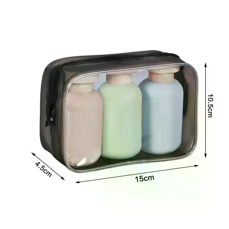3-Pack Leakproof Travel Squeeze Bottles 100ml Refillable Set Travel Bottle Set QXL
