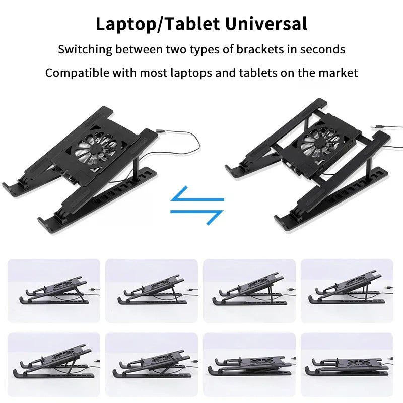 Foldable Laptop Cooling Pad with Fan & Elevated Stand Laptop Cooling Stand QXL